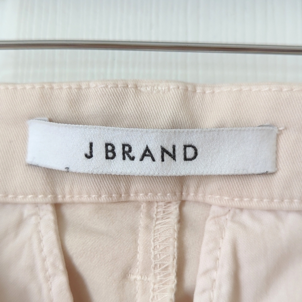 J Brand Classic High Waisted Ankle Cropped Twill Skinny Pants Beige 24 - Picture 8 of 13